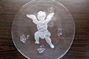 Vintage Christmas Serving Plate Smith Glass 13" Christmas Platter Plate (in Box)